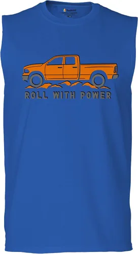 Vista 101 de Tee Hunt Camisetas gráficas y camisetas sin mangas para hombre Roll with Power Pickup Truck
