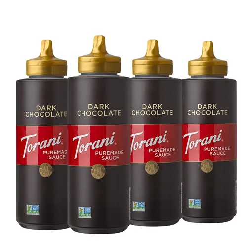 Vista 10 de Torani Puremade - Paquete variado de salsa de postre y bebidas, caramelo de chocolate, chocolate negro, chocolate blanco y caramelo, 16.5 onzas