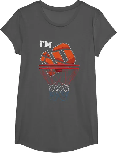 Vista 34 de Camiseta de regalo de cumpleaños con red de baloncesto de 10 años, Negro