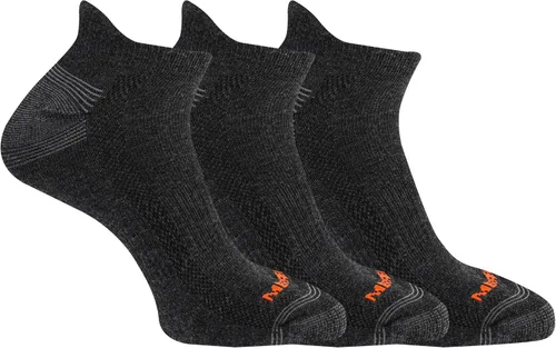 Vista 24 de Merrell Paquete de 3 calcetines de senderismo para mujer (pestaña de corte bajo/cuarto/tripulación)