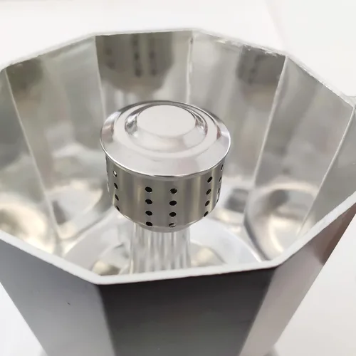 Vista 5 de Moka Pot - Válvula antisalpicaduras de acero inoxidable