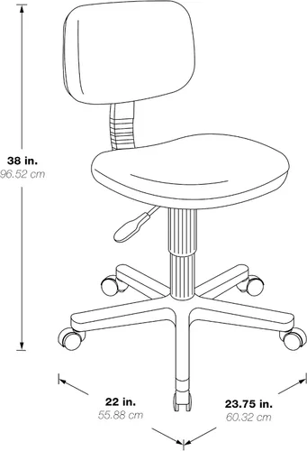 Vista 2 de Office Star SC Series - Silla de oficina ajustable básica con asiento y respaldo de espuma acolchados, tela de pedernal interlink