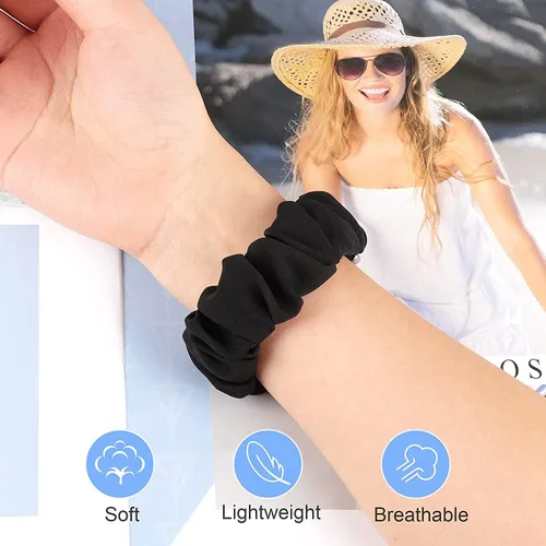 Vista 6 de ShuYo Paquete de 10 correas de reloj compatibles con Fitbit SenseVersa 3 coleteros de nailon suave y elástico, correa elástica de repuesto