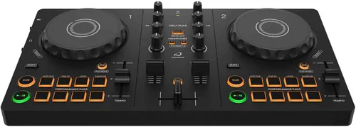 Vista 2 de DDJ-FLX2 Versátil Controlador DJ Paquete con Cubierta de Protección - Negro