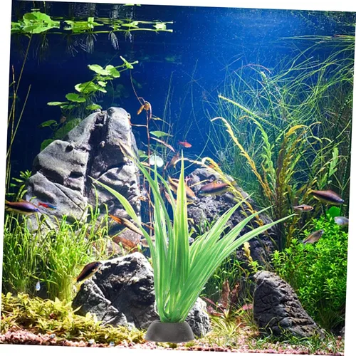 Vista 9 de 10 piezas de acuario paisajismo decoración de acuario plantas de plástico plantas de acuario agua viva decoración de acuario paisaje decoración