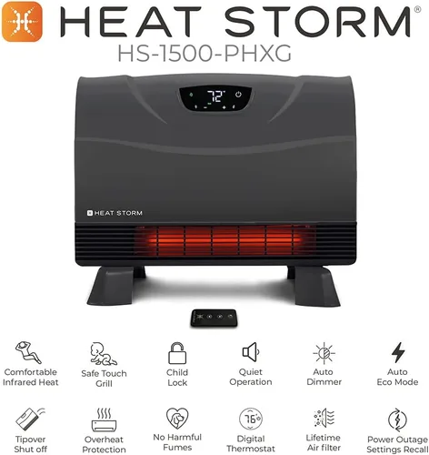 Vista 6 de Heat Storm - Calentador infrarrojo HS-1500-PHX-WIFI