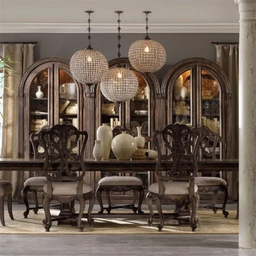 Vista 6 de Hooker Furniture Rhapsody - Mesa de comedor rectangular de 88 pulgadas en nogal rústico