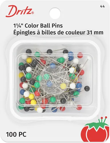 Vista 11 de Dritz 31 pines de bola de color, largos, 1-1/2 pulgadas (75 unidades), el paquete puede variar