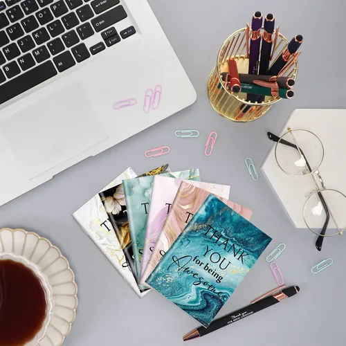 Vista 5 de Kosiz 48 piezas de regalo de agradecimiento a los empleados, cuadernos inspiradores a granel y juego de bolígrafos, cuadernos motivacionales