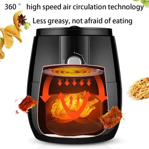Vista 2 de Freidora de aire eléctrica, freidora de aire totalmente automática, sin aceite, freidora eléctrica multifunción, máquina de papas fritas de gran