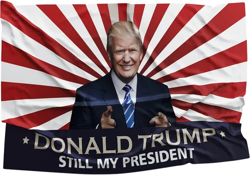 Vista 4 de Bandera de Donald Trump Still My President USA MAGA Partido Republicano de 3 x 5 pies, color vivo, ojales de latón con doble costura