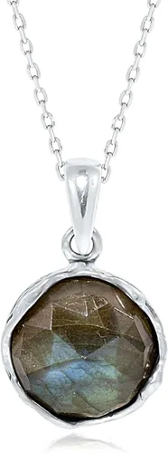 Vista 10 de 925 Sterling Silver Gemstone Necklace Women - Gemstone Pendant Necklace Silver- Birthstone Necklace - Silver Jewelry for Women- Minimalist Jewelry
