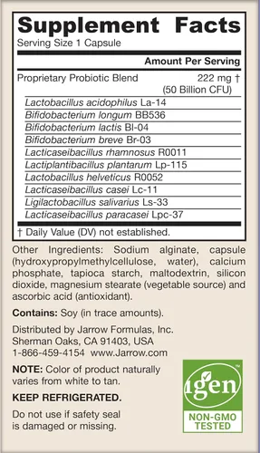 Vista 11 de Jarrow Formulas Jarro-Dophilus Ultra Gut Rescue - 50 mil millones de UFC por porción - Probióticos restauran, protegen y mantienen la flora