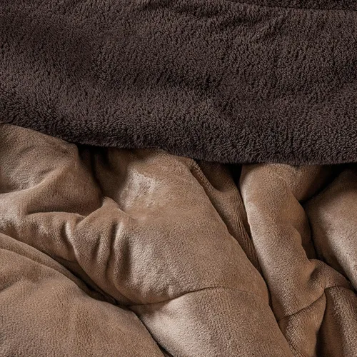 Vista 2 de Vianney Manta de invierno reversible de piel sintética y textura de piel de oveja – Manta ultrasuave y acogedora para sofá o cama, ligera y elegante