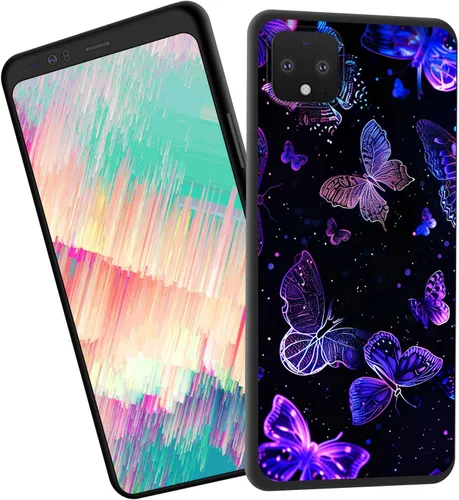 Vista 484 de Funda delgada para Google Pixel 4 XL, funda delgada de silicona de TPU suave a prueba de golpes para Google Pixel 4 XL, astronauta Galaxy