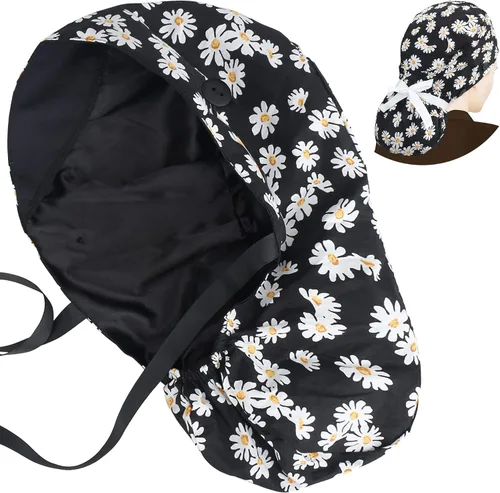 Vista 26 de Scrub Caps for Women Surgical Caps Nurse Hat Functional Ponytail Holder for Long Hair Single or Satin-Lined