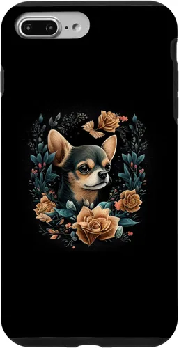 Vista 12 de iPhone 12 mini Chihuahua Lindo perro Hermoso Flores Niña Estuche para plantas