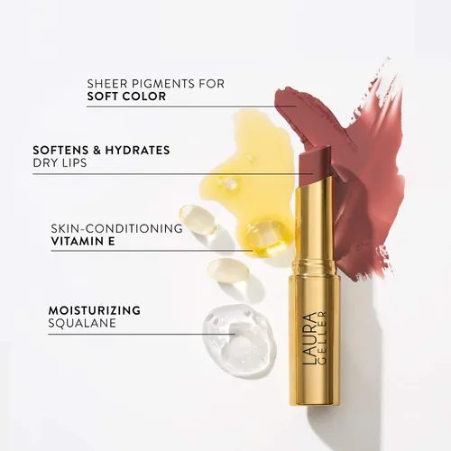 Vista 5 de LAURA GELLER NEW YORK Jelly Balm Bálsamo labial tintado hidratante - Kiss-n-Tell - Vitamina E hidratante - Acabado semibrillante