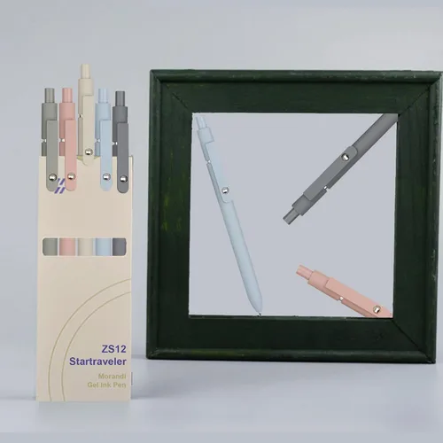 Vista 7 de VICO Bolígrafos de Gel, Paquete de 10 con Tinta Negra de 0.5mm - Bolígrafos de Punta Fina de Secado Rápido, Diseño Estético Lindo y de Alta Gama