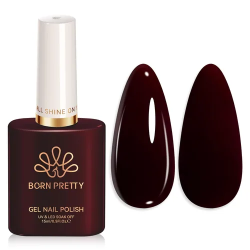 Vista 17 de Born Pretty - Esmalte de uñas de gel negro, diseño de Halloween negro opaco Negro puro