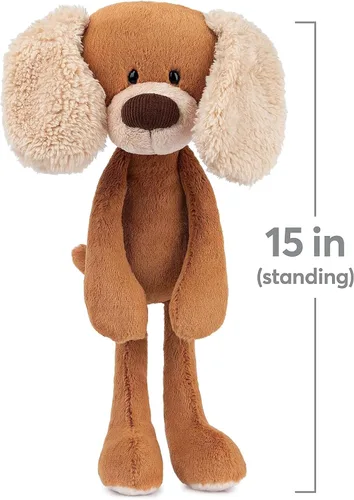 Vista 3 de GUND Amigos para llevar, perro de peluche Masi cachorro para edades de 1 año en adelante, marrón/crema, 15 pulgadas