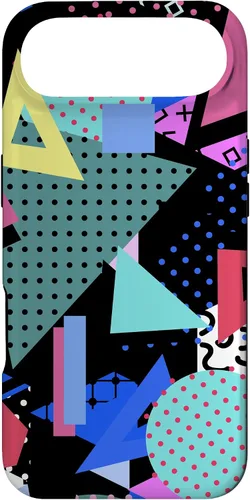 Vista 27 de 80s Geometric Memphis Pattern Vintage 1980s 90s Phone Cover Case for iPhone 17