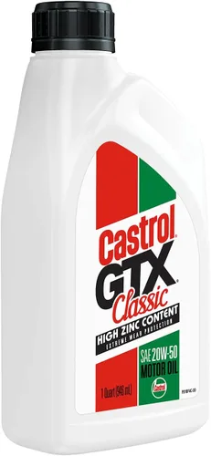 Vista 3 de Castrol GTX Classic 20W-50 Aceite de motor convencional, 1 cuarto de galón, paquete de 6