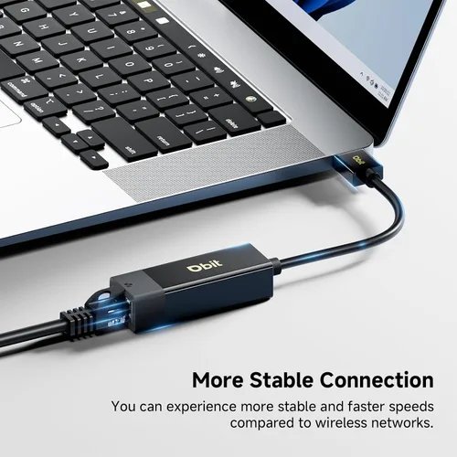 Vista 4 de DBIT Adaptador de red LAN USB 3.0 a Gigabit Ethernet, adaptador de Internet RJ45 compatible con MacBook, PC portátil con Windows, XP, Vista, Mac