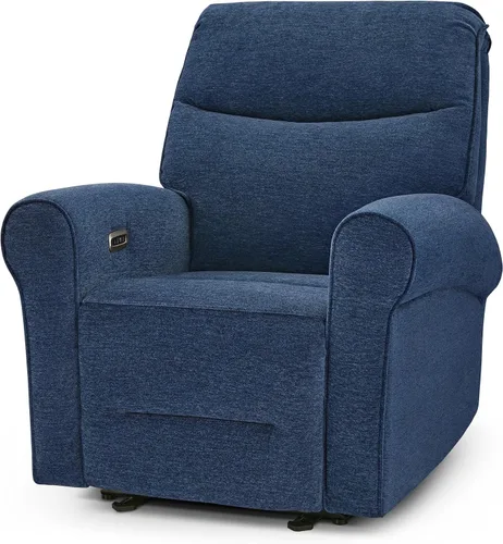 Vista 13 de MCombo Silla Reclinable Eléctrica Compacta que se Pega a la Pared para Espacios Pequeños, Puertos USB-A/C Duales, Sillón Reclinable de Brazos Curvos