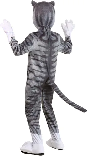 Vista 2 de Disfraz de gato curioso para niños con capucha, guantes y fundas para zapatos