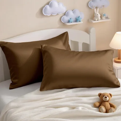 Vista 18 de NTBAY Juego de 2 fundas de almohada de algodón egipcio para niños pequeños, fundas de almohada de viaje de algodón de 500 hilos de 13 x 18 pulgadas