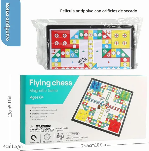 Vista 4 de Andux Juego de mesa portátil plegable magnético de ajedrez volador CXYXQ-03
