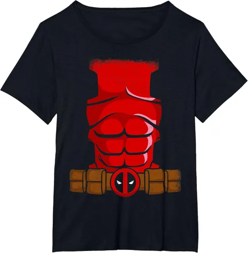 Vista 6 de Marvel Deadpool Wade Wilson - Camiseta para disfraz de Halloween