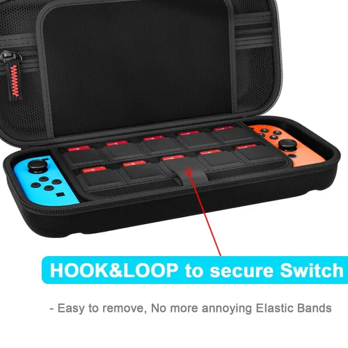 Vista 30 de daydayup Switch Carrying Case Compatible with Nintendo Switch 2, with 24 Games Cartridges Protective Hard Shell Travel Carrying Case Pouch for