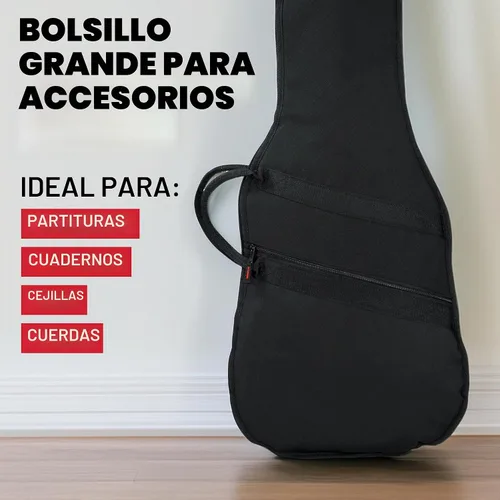 Vista 3 de Gator Cases Funda para Bajo con Espuma Acolchada, Se Adapta a Bajos Jazz y Precision de hasta 46.5" de Largo (GBE-BASS) Se adapta a guitarras bajo