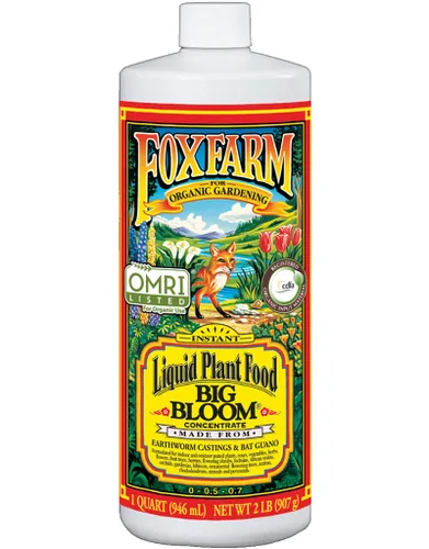 Vista 2 de Fox Farm Fertilizer Soil Trio Liquid Nutrient Tiger Bloom, Grow Big, Big Bloom Quart Bottles + Twin Canaries Chart (Pack of 3-32 oz Bottles)