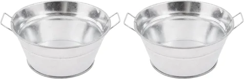 Vista 13 de American Metalcraft MTUB63 Tina galvanizada natural con mango lateral - 27 oz, 6 pulgadas