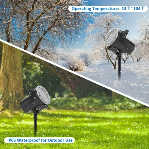 Vista 4 de Proyector de luces de Navidad de Halloween al aire libre, luces de proyector de vacaciones de Halloween, 16 diapositivas HD, luces LED impermeables
