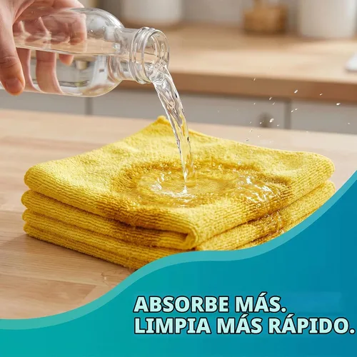 Vista 5 de HELOMOR 3 paños de limpieza de microfibra extra grandes, toallas de piso de 30 x 18 pulgadas para trapeador de escobilla de goma, trapos de limpieza