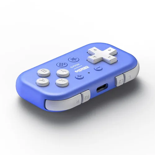 Vista 2 de 8Bitdo Micro Bluetooth Gamepad Pocket-sized Mini Controller for Switch, Android, and Raspberry Pi, Supports Keyboard Mode (Blue)