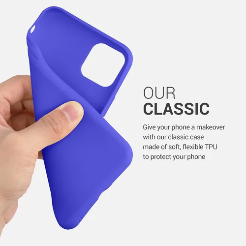 Vista 3 de kwmobile Funda compatible con Apple iPhone 11 Pro Max - Funda protectora de silicona TPU suave y delgada, color azul báltico