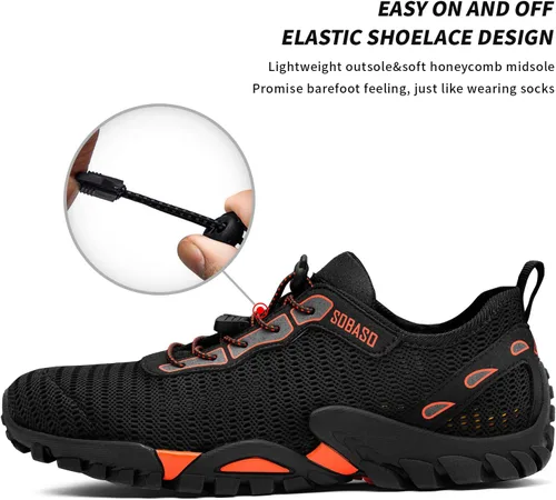 Vista 4 de SOBASO Zapatos de agua para mujeres y hombres, secado rápido, para natación, playa, zapatos acuáticos para deportes acuáticos, buceo, senderismo