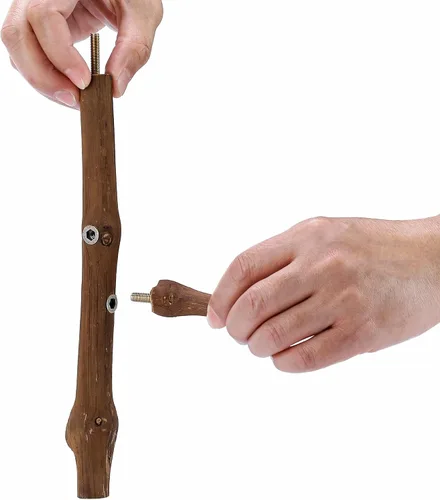 Vista 6 de CozyCabin Soporte de perca natural para pájaros para jaula, colgante de múltiples ramas de vid, perca de loro, jaula de pájaros, juguetes