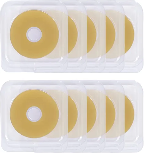 Vista 7 de Anillos de barrera para ostomía, anillos de ostomía moldeables sin picaduras, anillos extensores de piel hidrocoloides para bolsas de colostomía
