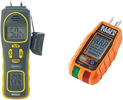 Vista 8 de General Tools MMH800 Medidor de Humedad con y sin Pin con Temperatura y Humedad