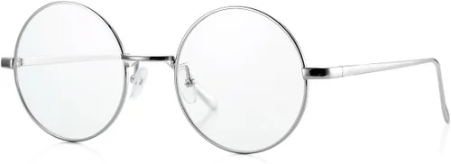 Vista 4 de Pro Acme Lentes transparentes con marco de metal redondo retro sin receta