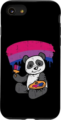 Vista 13 de iPhone 14 Panda Painting Animal LGBTQ Bisexual Flag Gay Pride Ally Bi Case