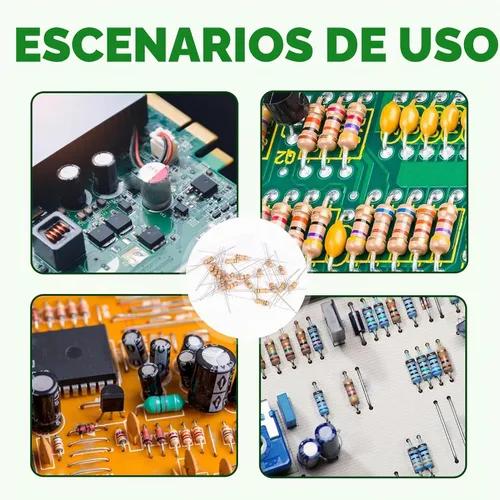 Vista 5 de 100Values - Juego de resistencias de película de carbono, 1000 unidades, 1/2 W, surtido de resistencias de película de carbono, 1 ohmio a 5.6 M