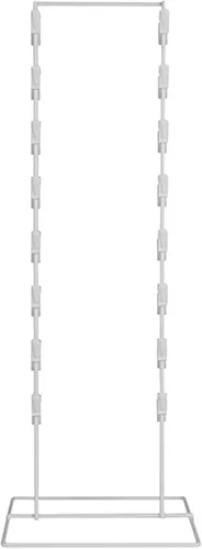 Vista 2 de SSWBasics Soporte de exhibición de chips blanco (paquete de 2) – Estante de chips de encimera de 32 clips para aperitivos, dulces y accesorios