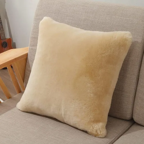 Vista 12 de LLB Fundas de almohada de lana de oveja auténticas para sofá, fundas de almohada decorativas y esponjosas cuadradas, fundas de almohada de 18x18